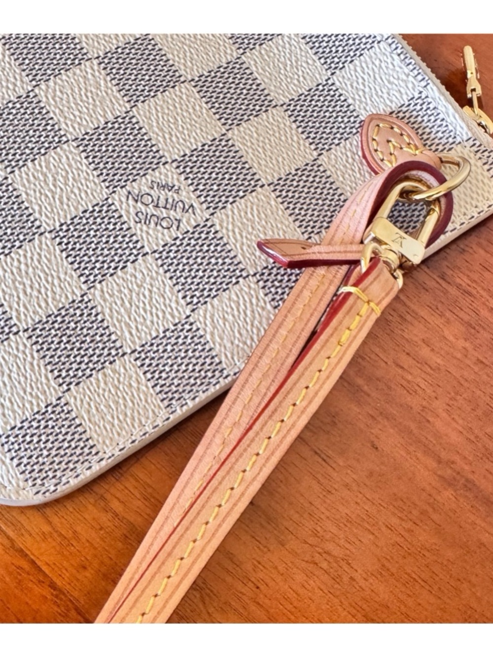 🤍GORGEOUS 🤍LOUIS VUITON DAMIER AZUR POCHETTE NAUTICAL EDITION - Picture 7 of 13